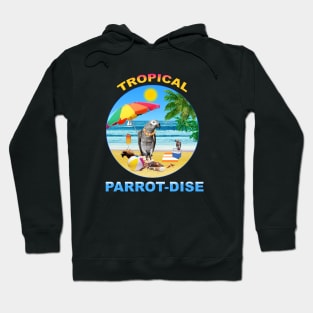 African Grey Congo parrot tropical Hoodie